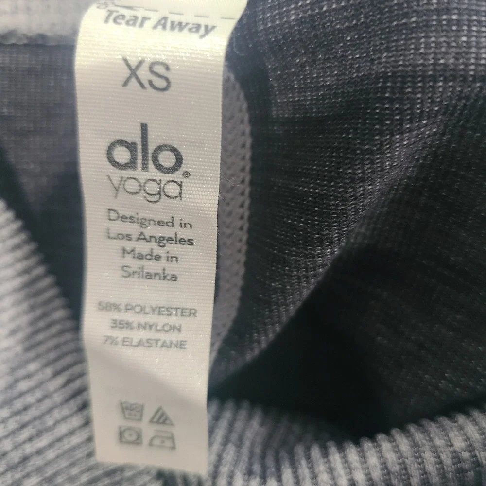 Alo Yoga XS Grey Black High-Waist Alosoft Lush Seamless Leggings Geometric